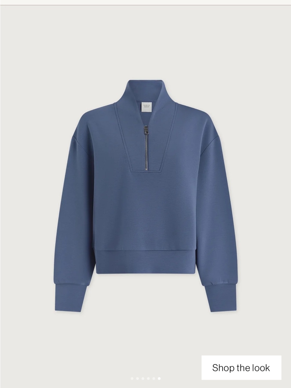 Varley Davidson Half-Zip Sweatshirt, Bijou Blue, Large
